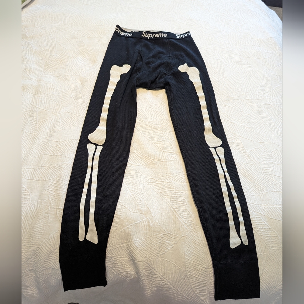 Supreme + Hanes Collab Pant Thermal With Skeleton Design
